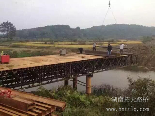 江西吉安中交隧道貝雷橋施工中